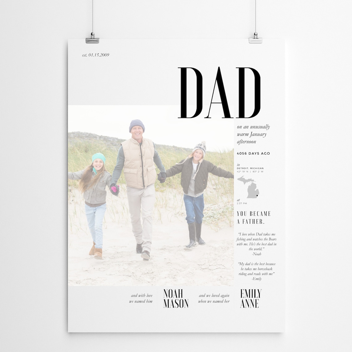 Father's Day Custom Photo Gift for Dad - Image 2