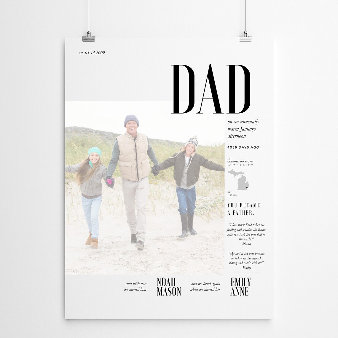 Father's Day Photo - Custom Print - Image 2
