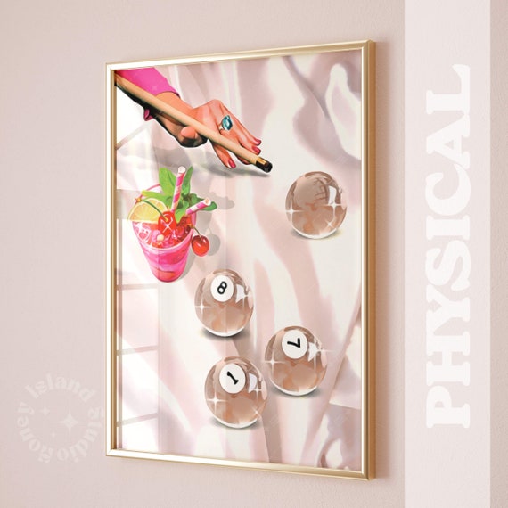 Retro Billiards Player, Vintage Pool Art Print