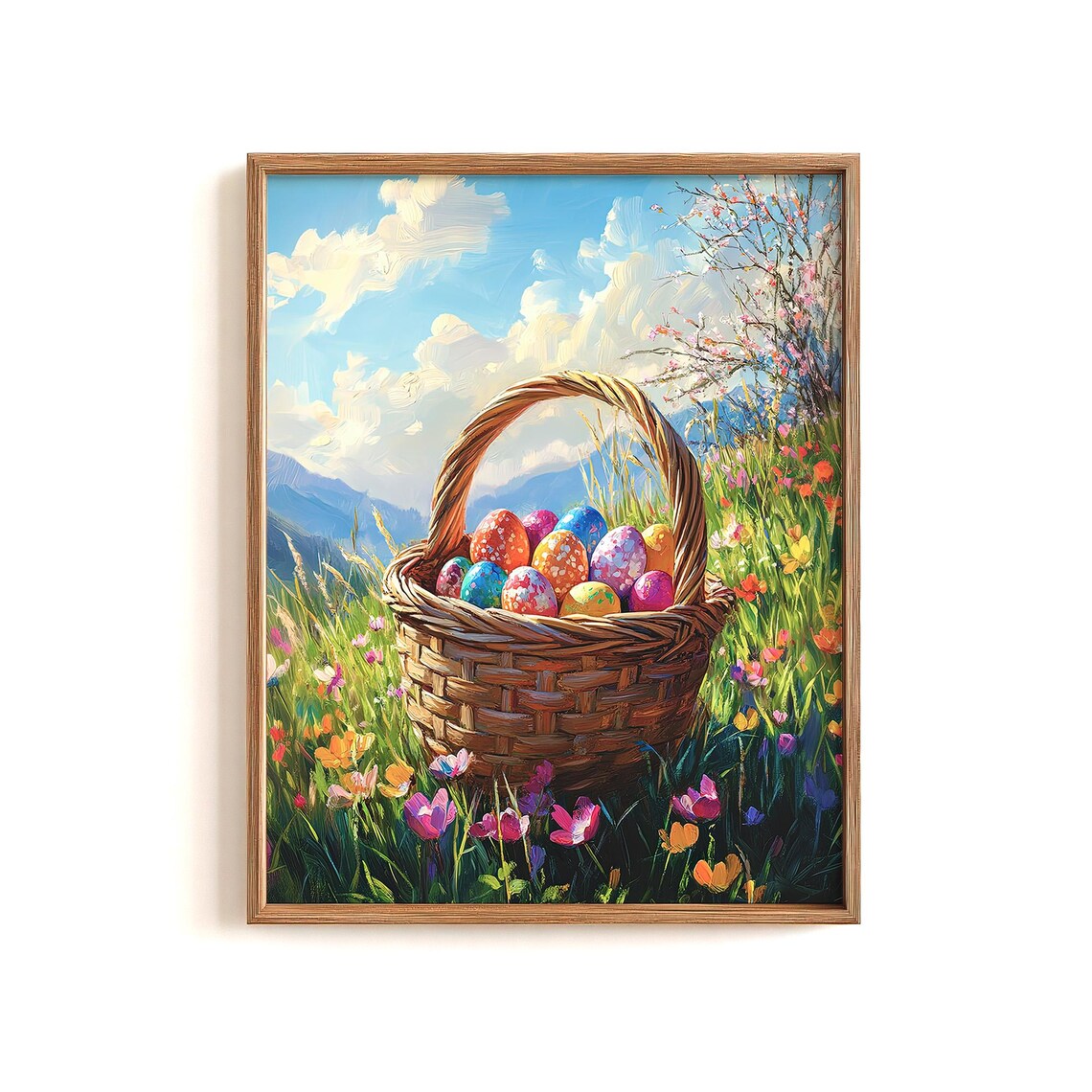 Easter Basket Print, Kids Bedroom Nursery Decor - Image 2