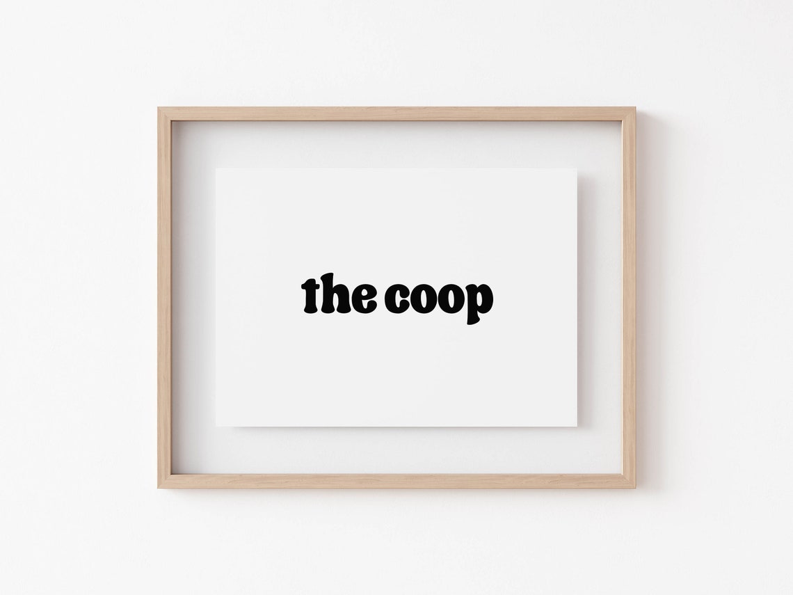 The Coop Retro Typography Farmhouse Kitchen Wall Decor Poster - Image 4