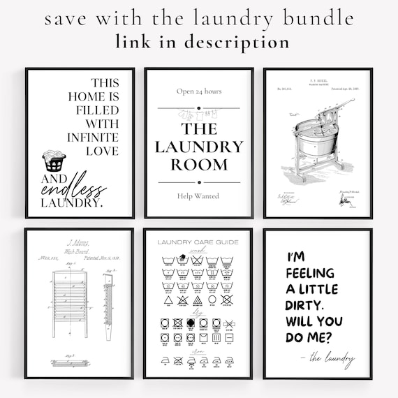 Laundry Room Sign Wall Art Laundry Room Decor Trendy Wall Art Minimalist Wall Art Funny Art Poster