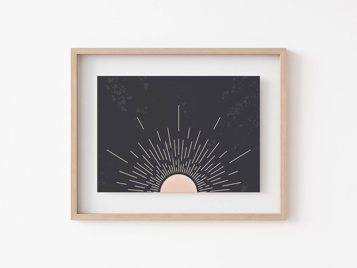 Sunrise Boho Mid-Century Minimal Art Print - Image 6