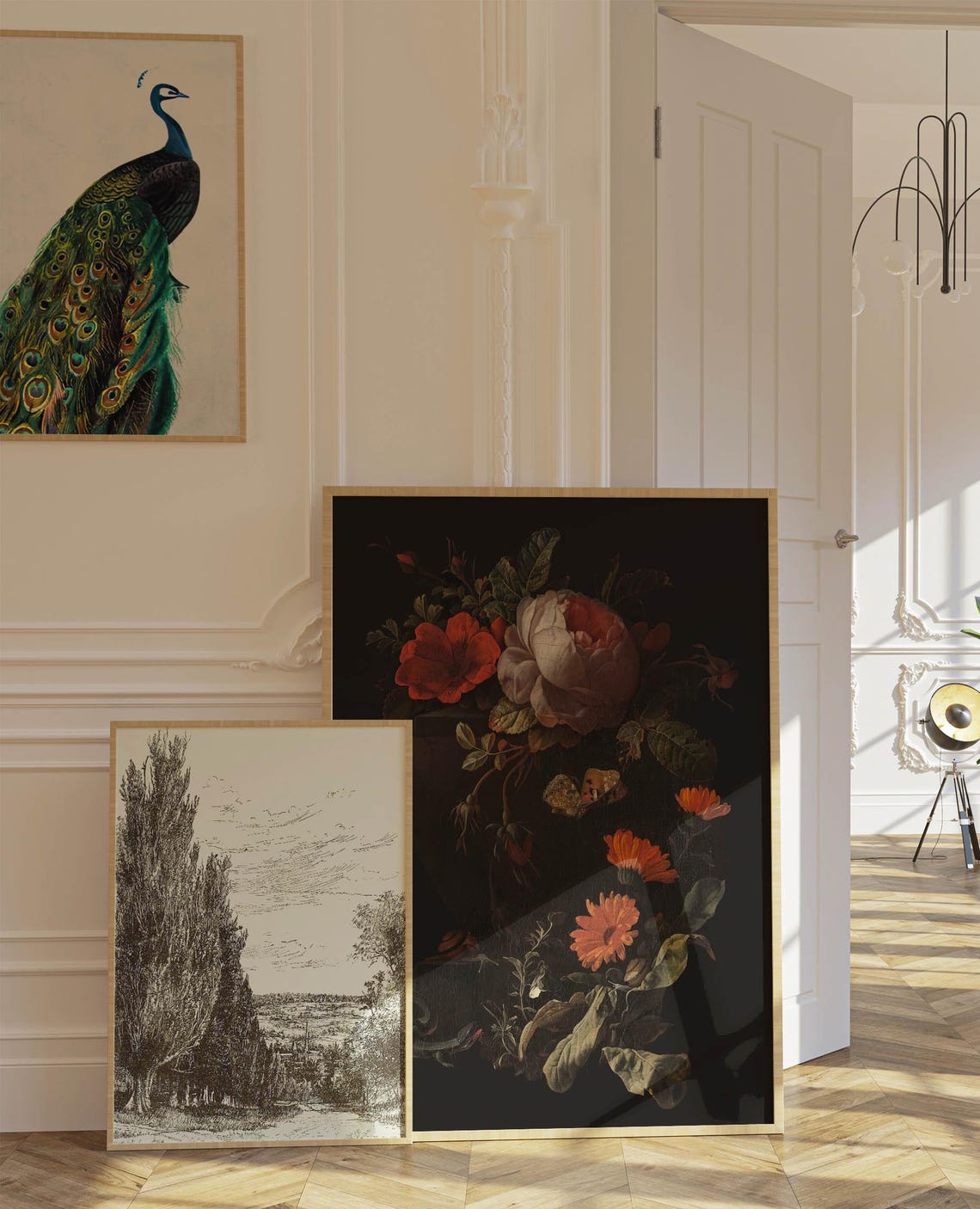 Dark Botanical Floral Still Life Dutch Master Moody Vintage Poster - Image 5