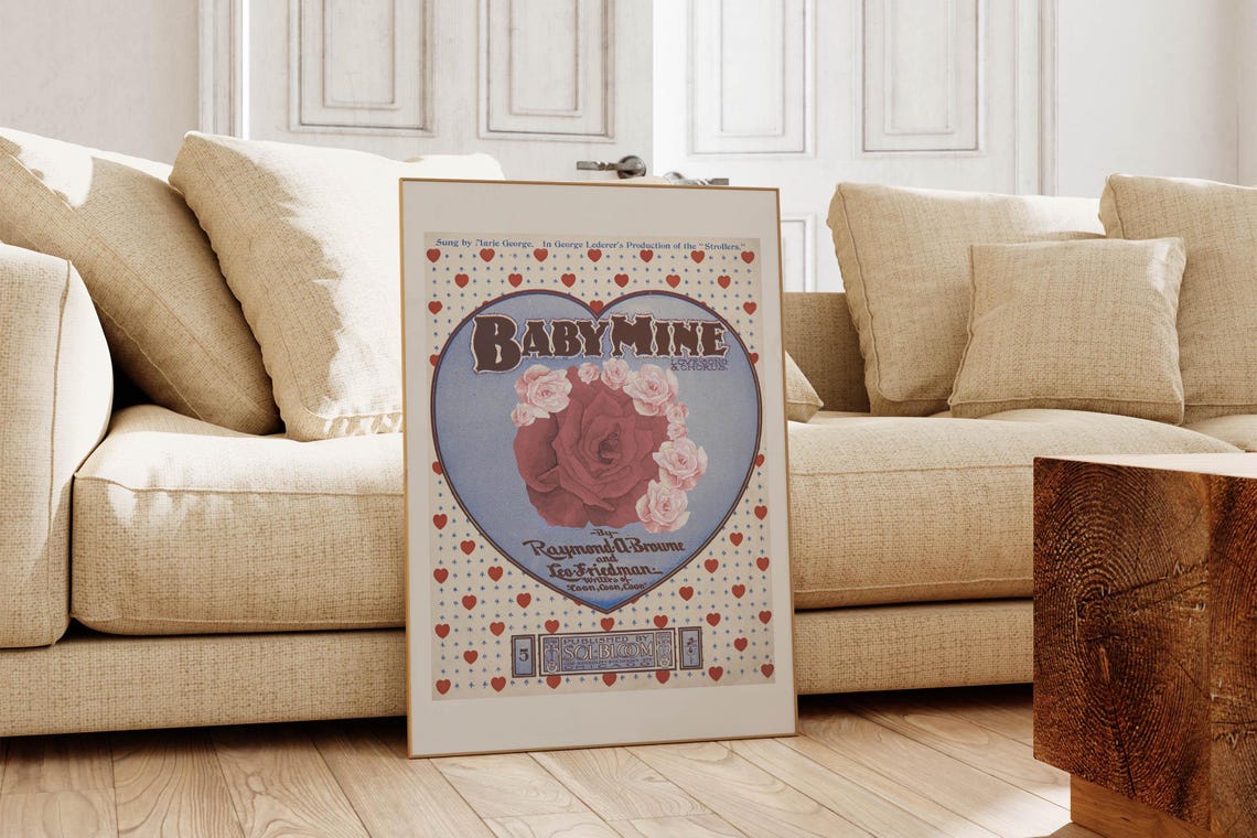 Valentine Sheet Music Bundle 8 Antique Love Song Covers Art Poster - Image 5