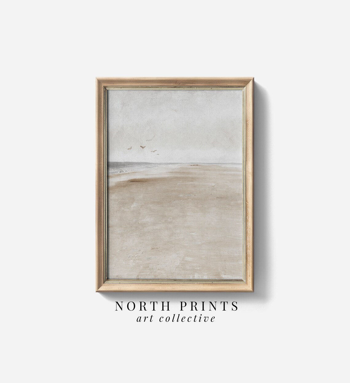 Muted Coastal Beach Neutral Coastal Art Print