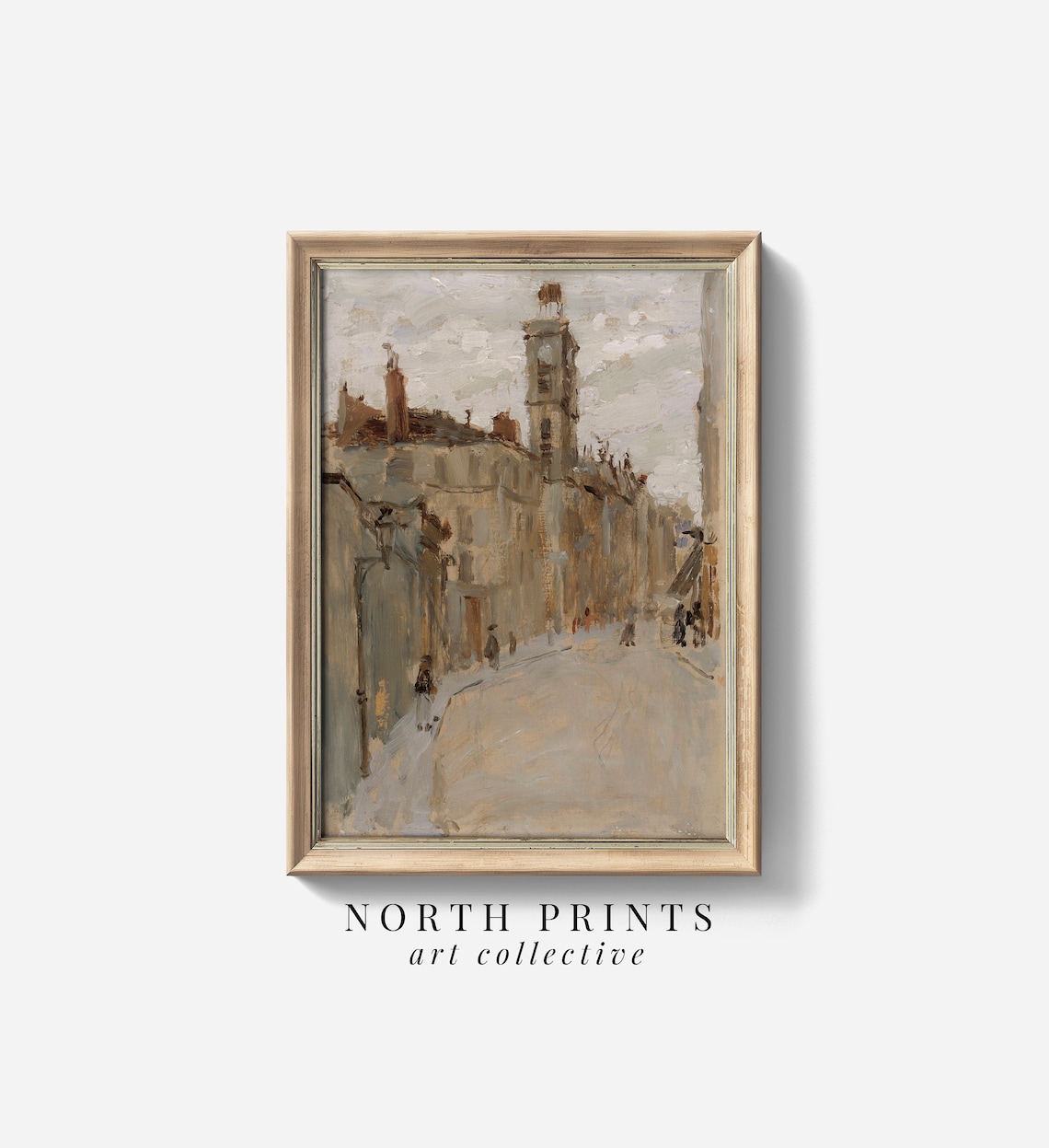 Vintage Paris Cityscape Art Print, French Architecture