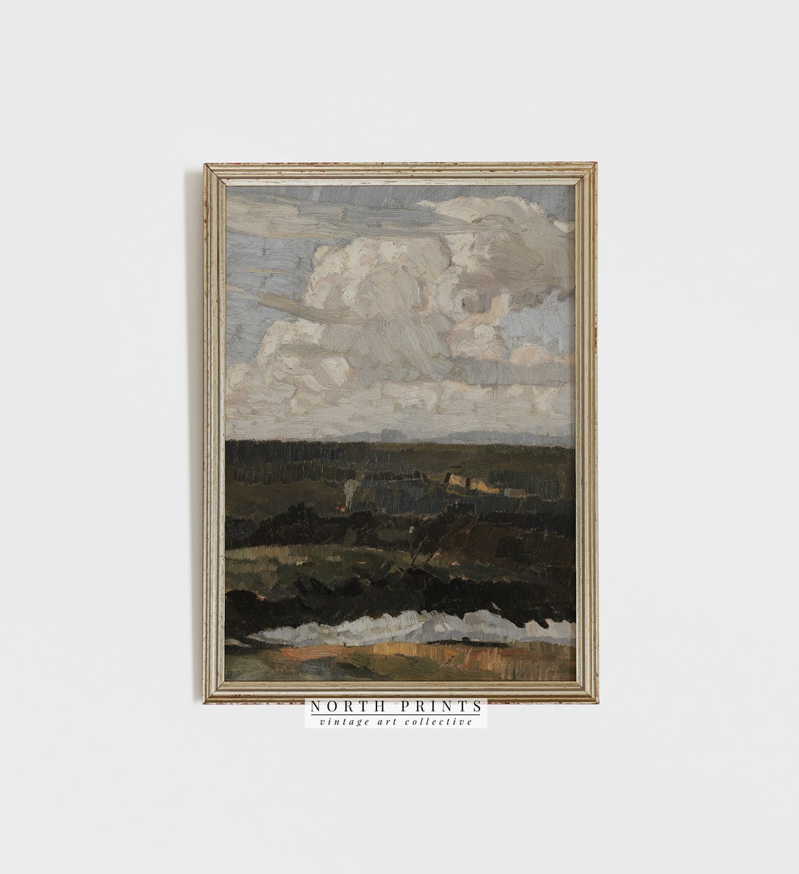 Vertical Landscape Oil Painting Vintage Print Rustic Decor North Prints 624 - Image 2