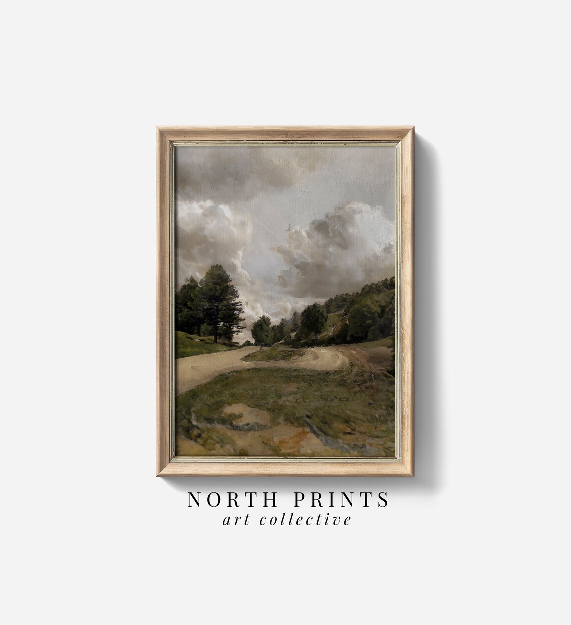 Country Road Landscape, Farmhouse Art Print