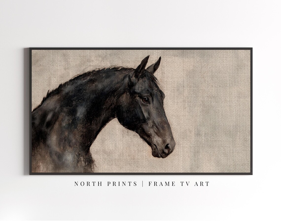 Rustic Horse Art Print, Neutral Farmhouse Decor - Image 2