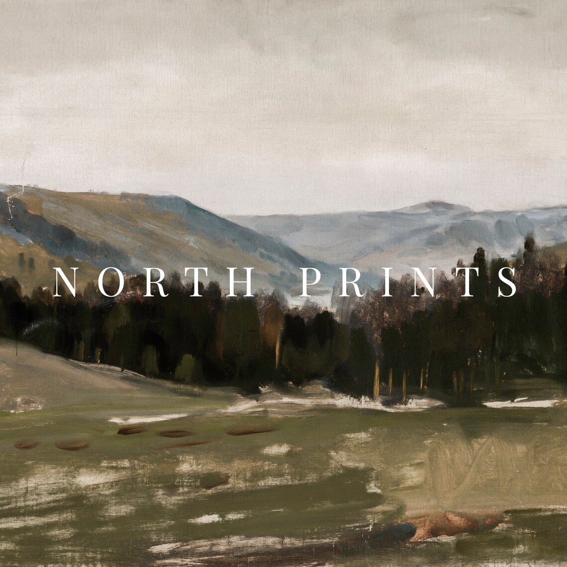 Rustic Mountain Forest Landscape Art Print - Image 2