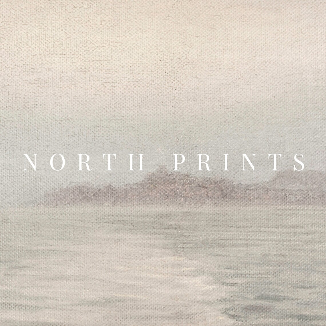 Vintage Tonal Coastal Painting Art Print - Image 2