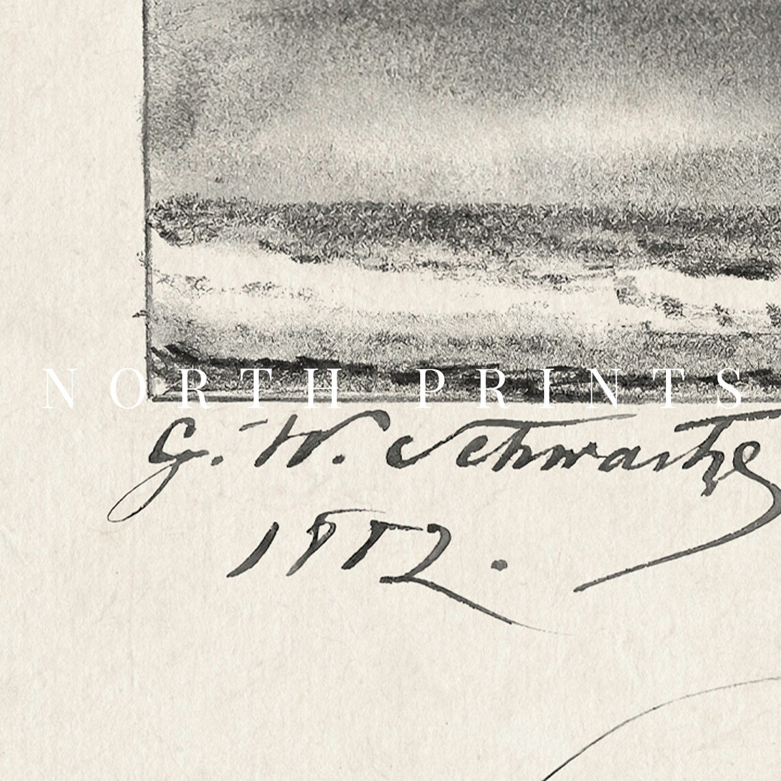 Antique Coastal Sketch Nautical Art Print - Image 3