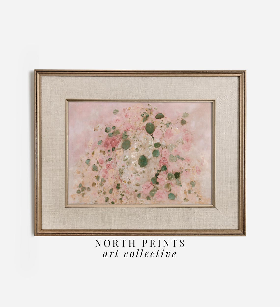 Soft Pink Abstract Botanical Flower Modern Blush Nursery Room Poster - Image 2