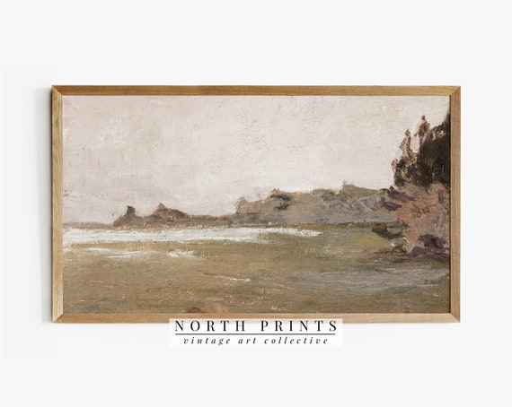 Landscape Painting Frame Tv Art Antique Landscape Neutral Art Tv227