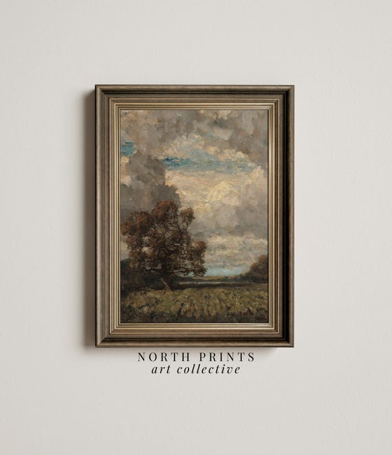 Rustic Autumn Landscape Vintage Art Print