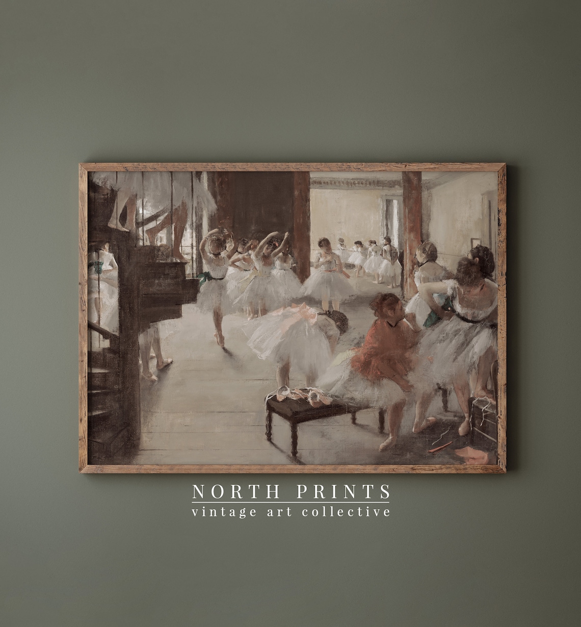 Ballerina Vintage Painting Dance Studio Art Print - Image 4