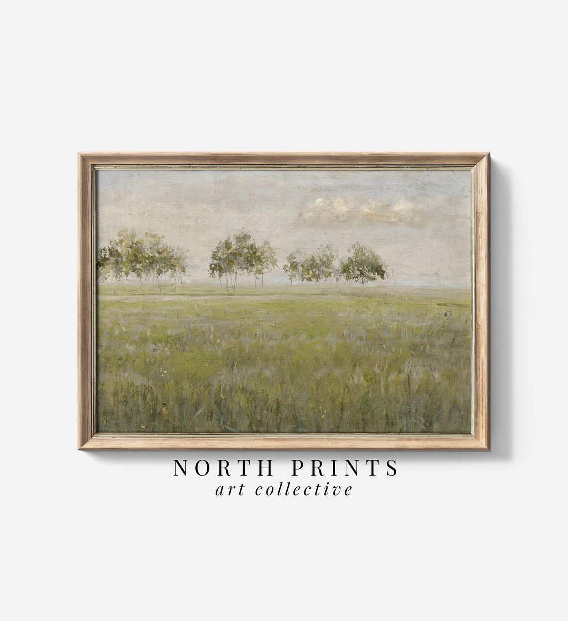 Spring Landscape Vintage Painting Art Print