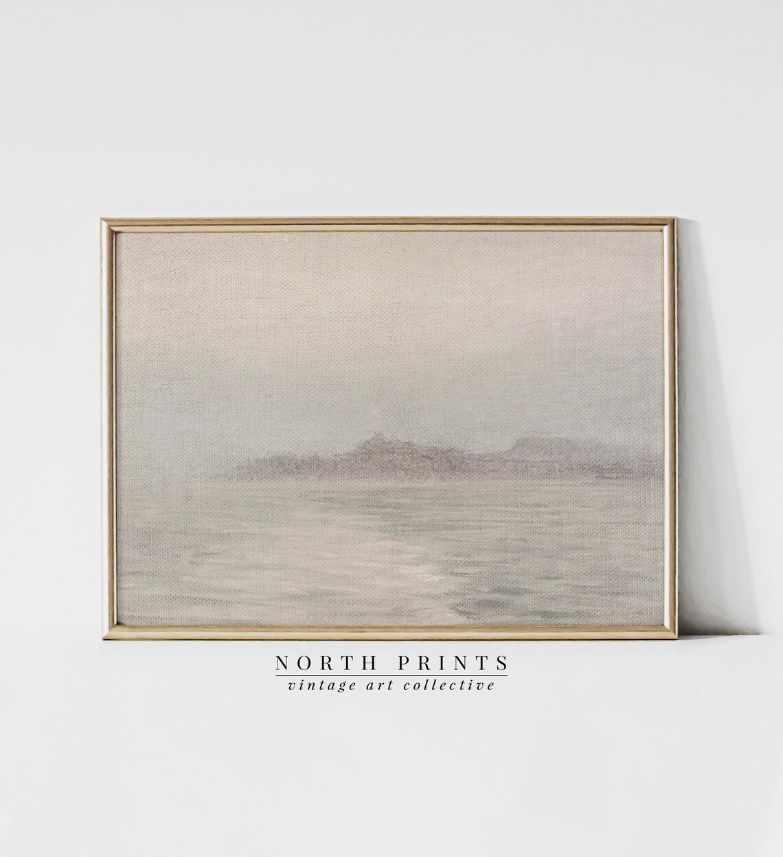 Vintage Tonal Coastal Painting Art Print