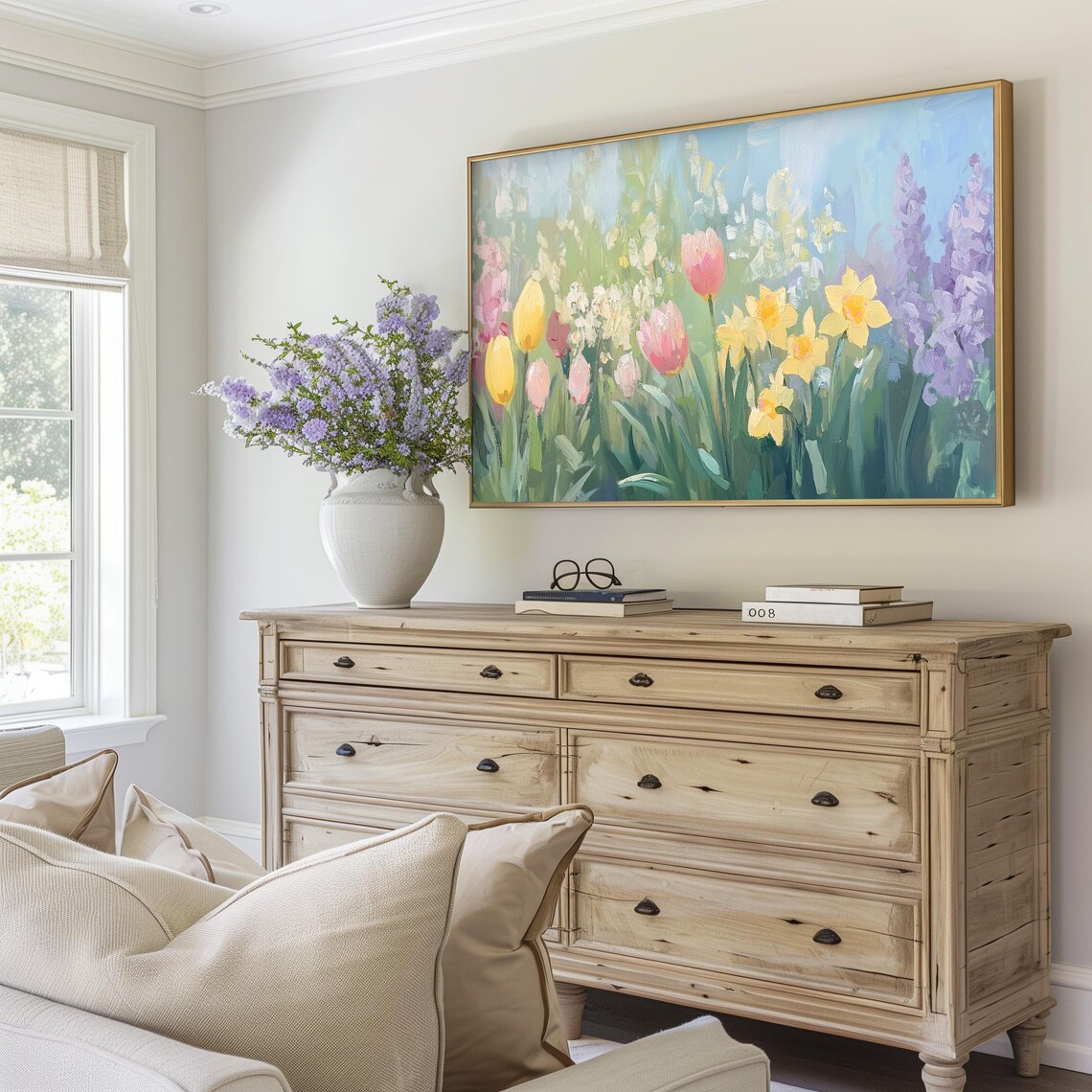 Spring Floral Art Print, Pastel Wildflower Decor - Image 5