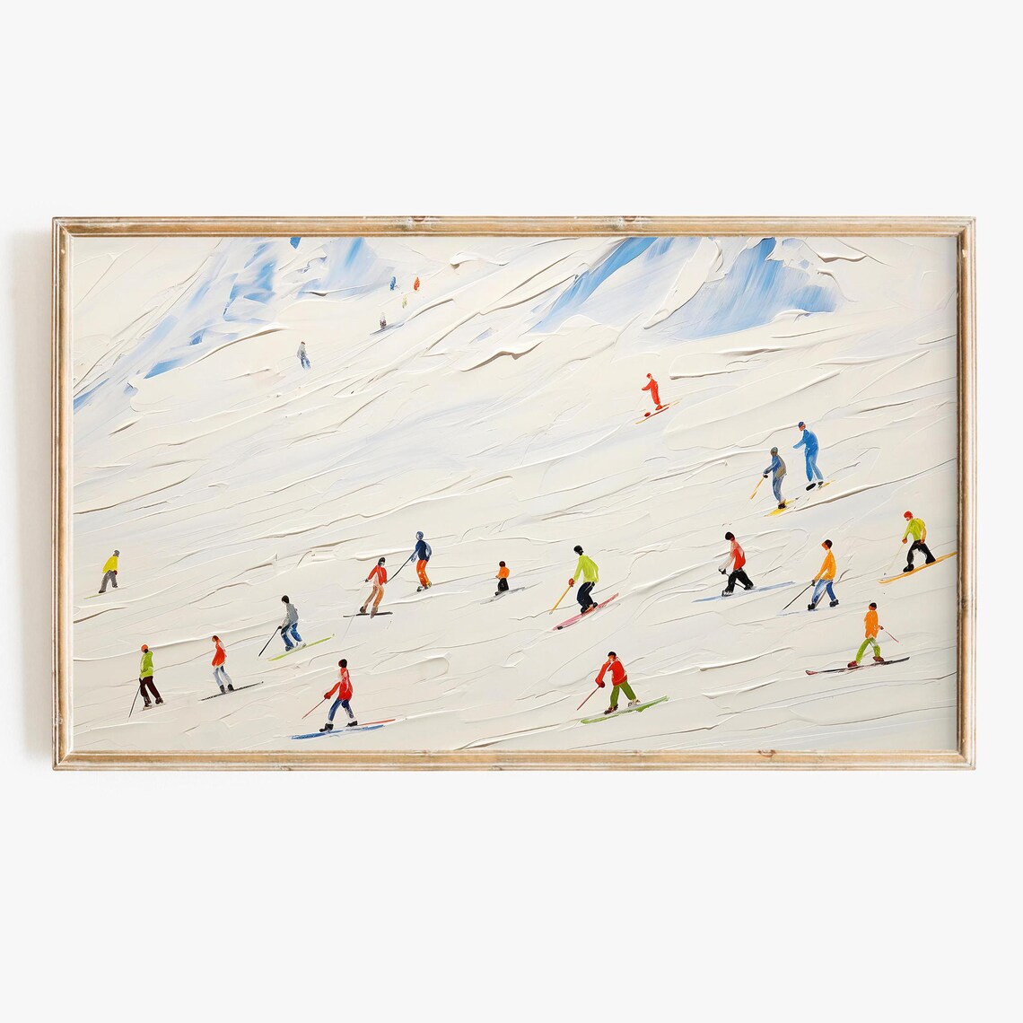 Abstract Winter Ski Snow Christmas Pop Art Poster