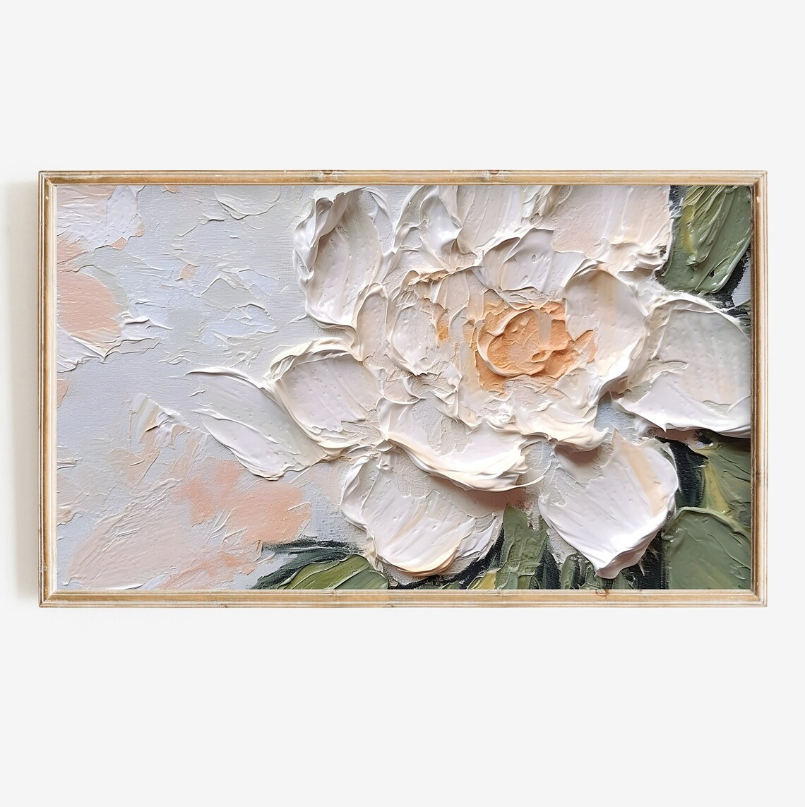 Abstract Spring Flower Painting, Floral TV Art Print