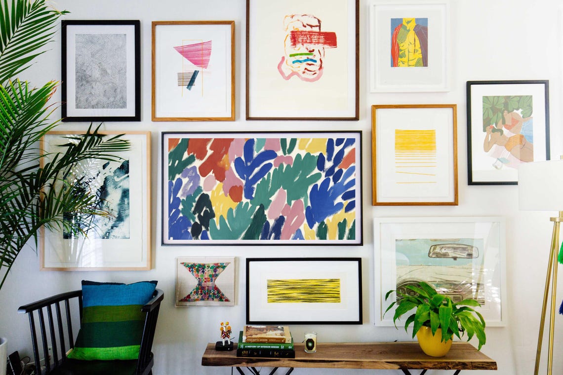 Bold Colorful Abstract Brushstroke Maximalist Modern Art Poster - Image 2