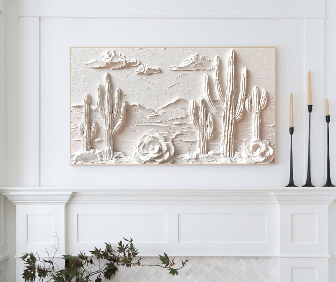 Desert Cactus Art Print, Neutral Western Style - Image 4