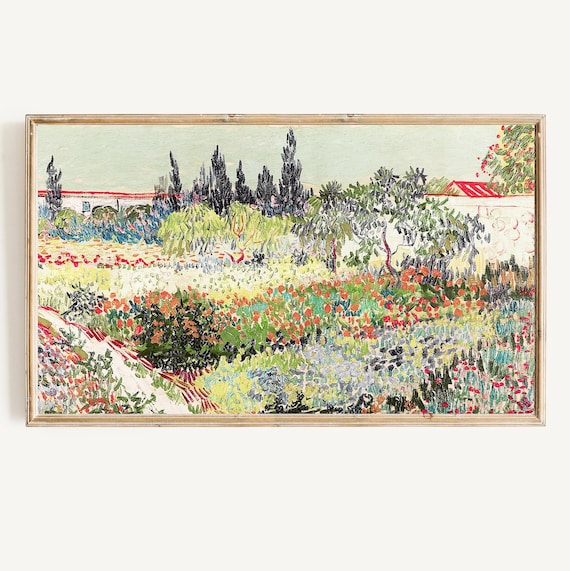 Van Gogh Spring Landscape Art Print, Vintage Floral
