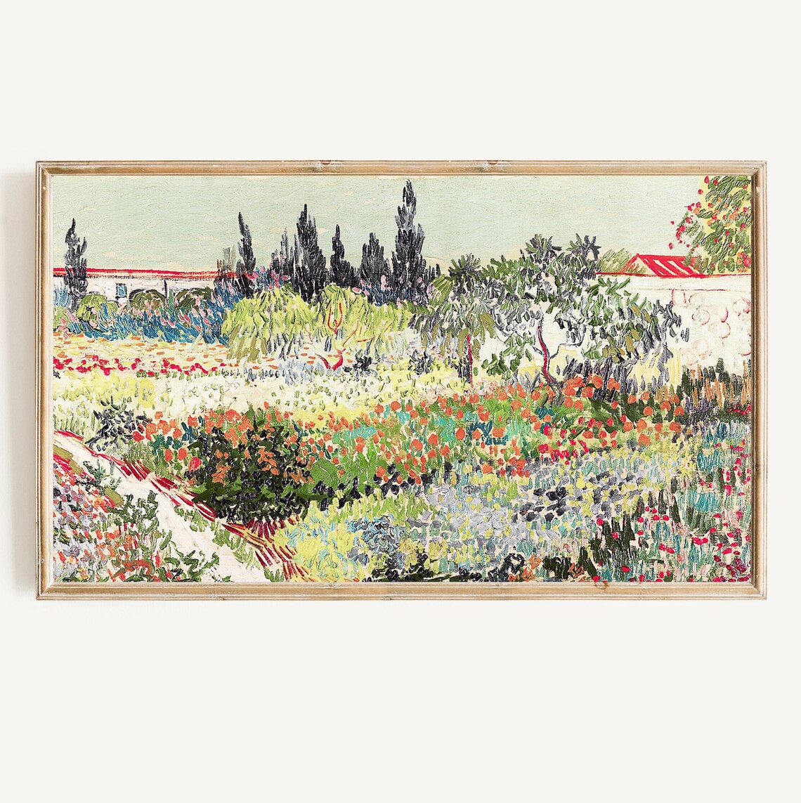 Van Gogh Spring Landscape Art Print, Vintage Floral