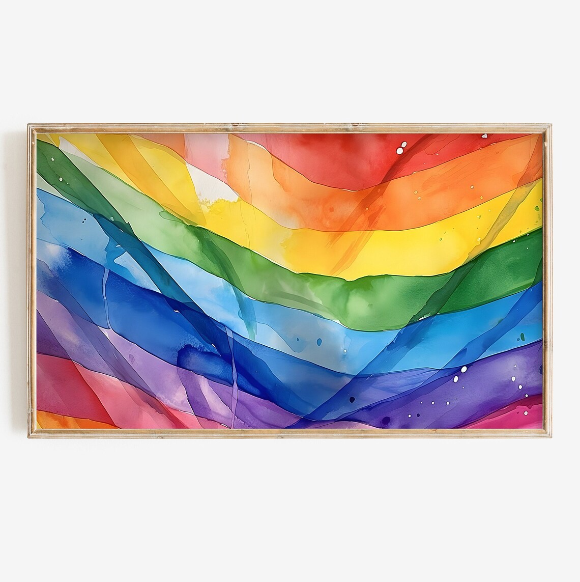 Rainbow Watercolor Pride Month Art Print