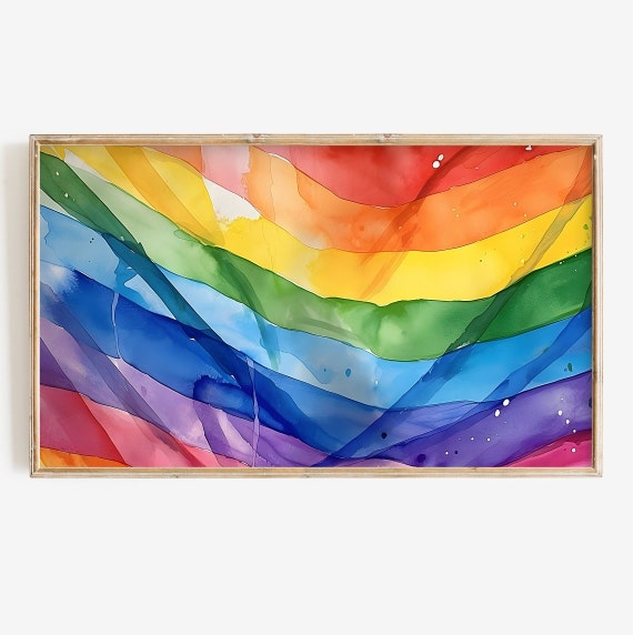 Rainbow Watercolor Pride Month Art Print