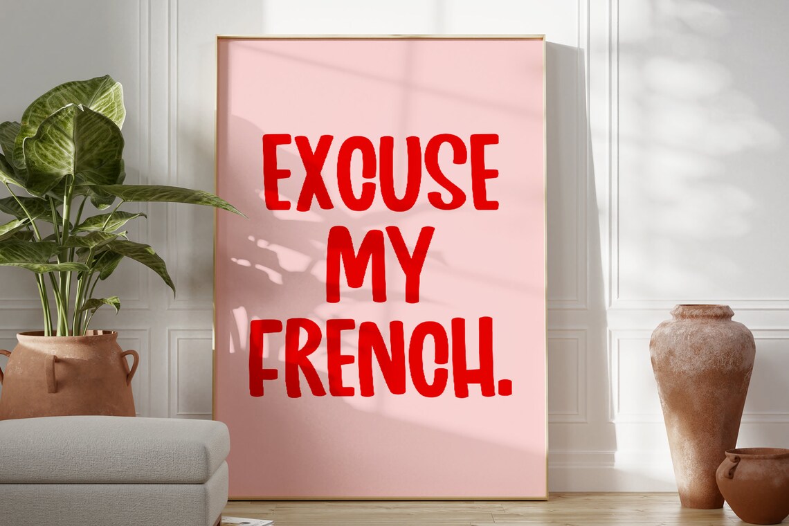 Excuse My French Funny Quote Art Print