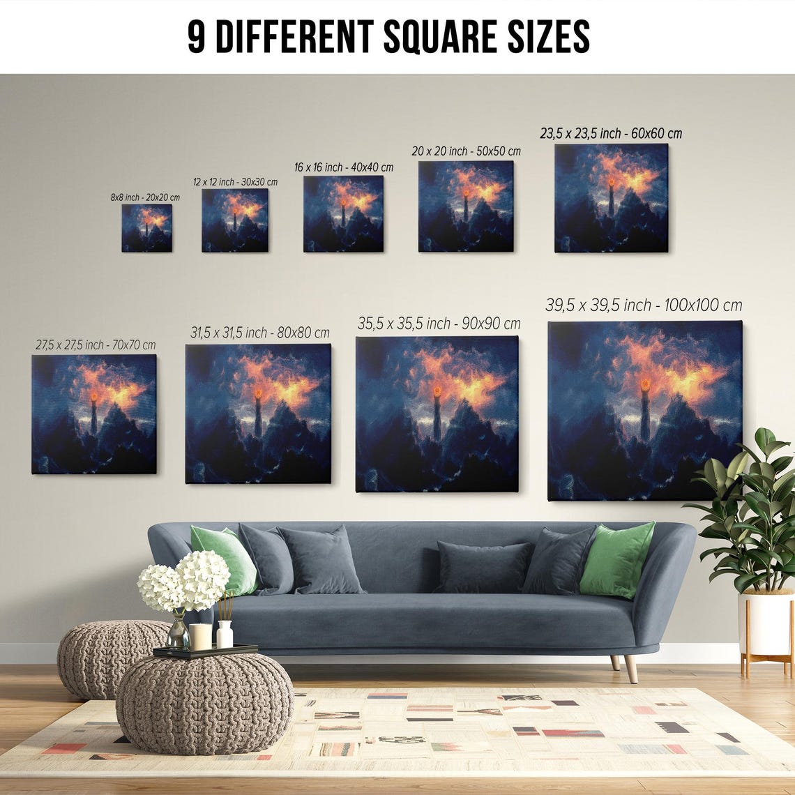 Lord Of The Rings Sauron Eye Lord Of The Rings Eye Barad Dr Epic Tower Art Middle Earth Wall Decor The Black Tower Of Mordor - Image 2