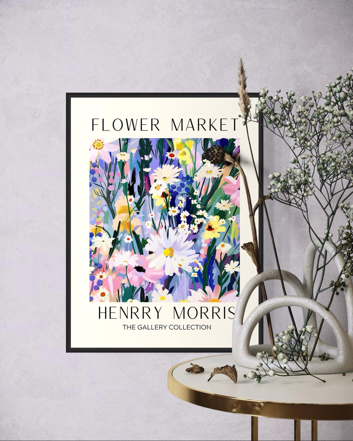 Flower Market Henrry Morris Botanical Gallery Collection Poster - Image 6