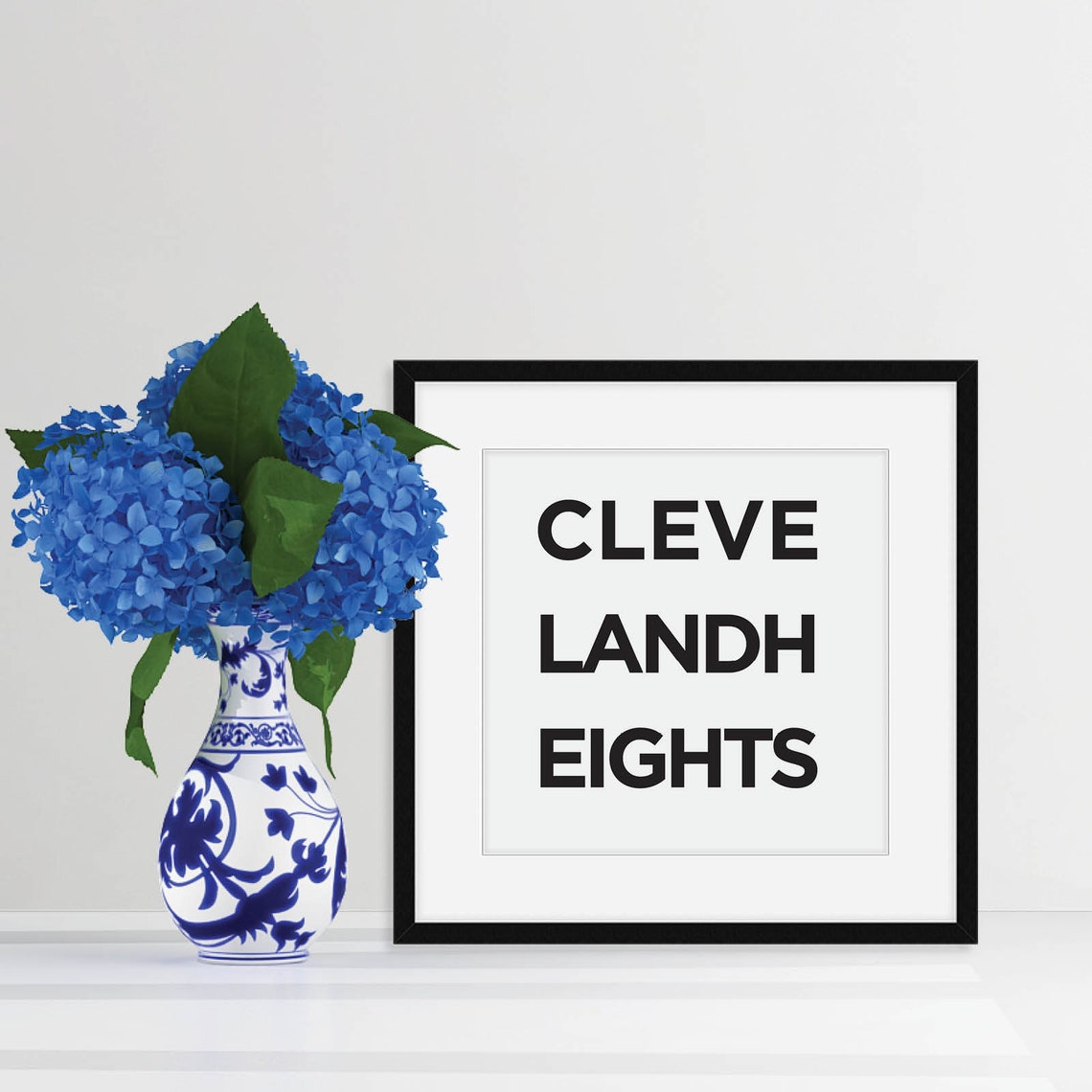 Cleveland Heights Wall Art Cleveland Heights Print Cleveland Heights Ohio Poster Minimalist City Wall Art Travel Art Hometown - Image 3