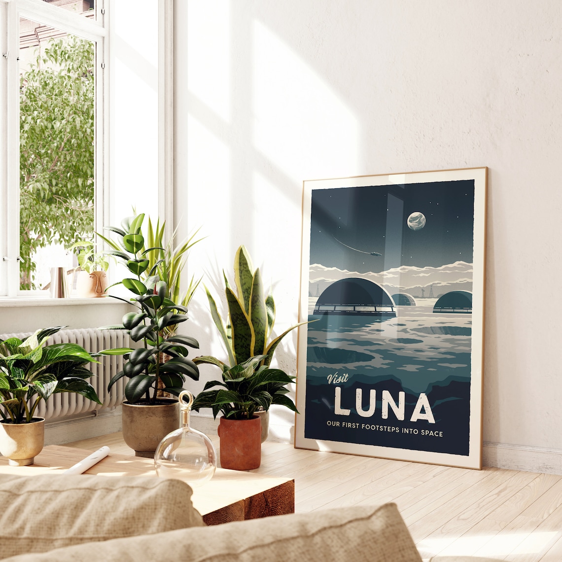 Luna Retro Travel Poster, Sci Fi Space Print - Image 2