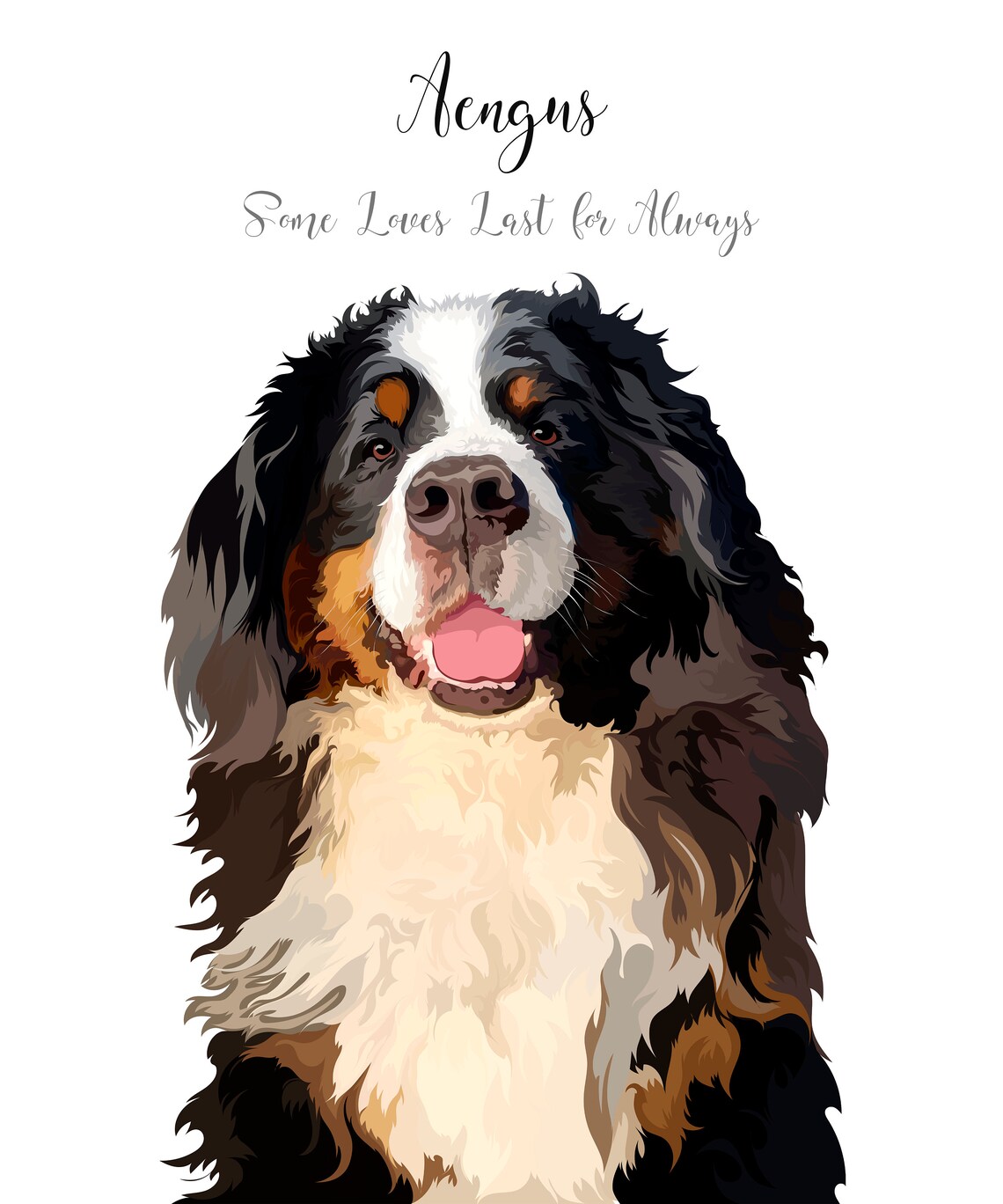 Bumi the White Dog With Toy Portrait From Photo Custom Pet Poster - Image 5