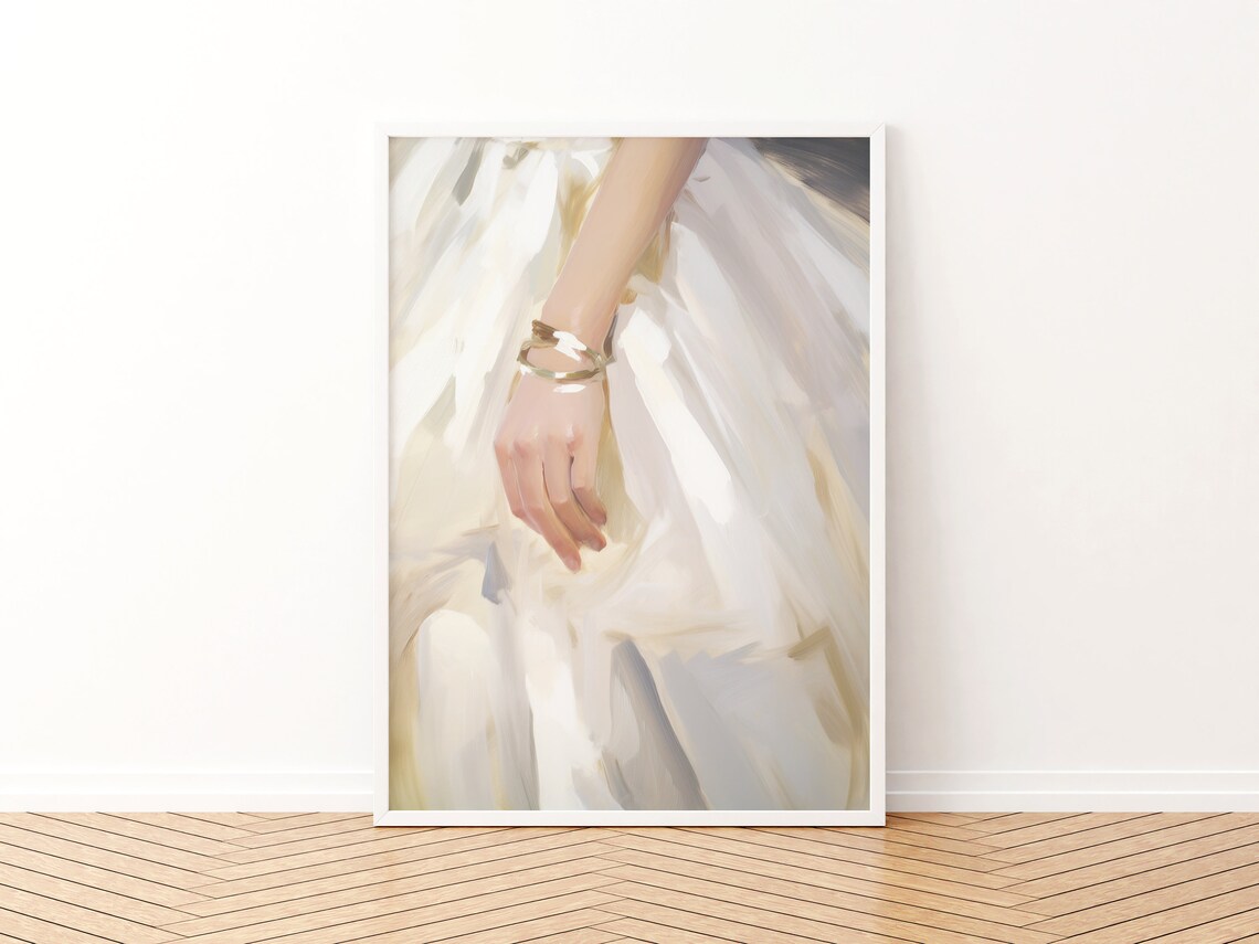 Gold and White Fashion Print, Girly Closet Decor - Image 3