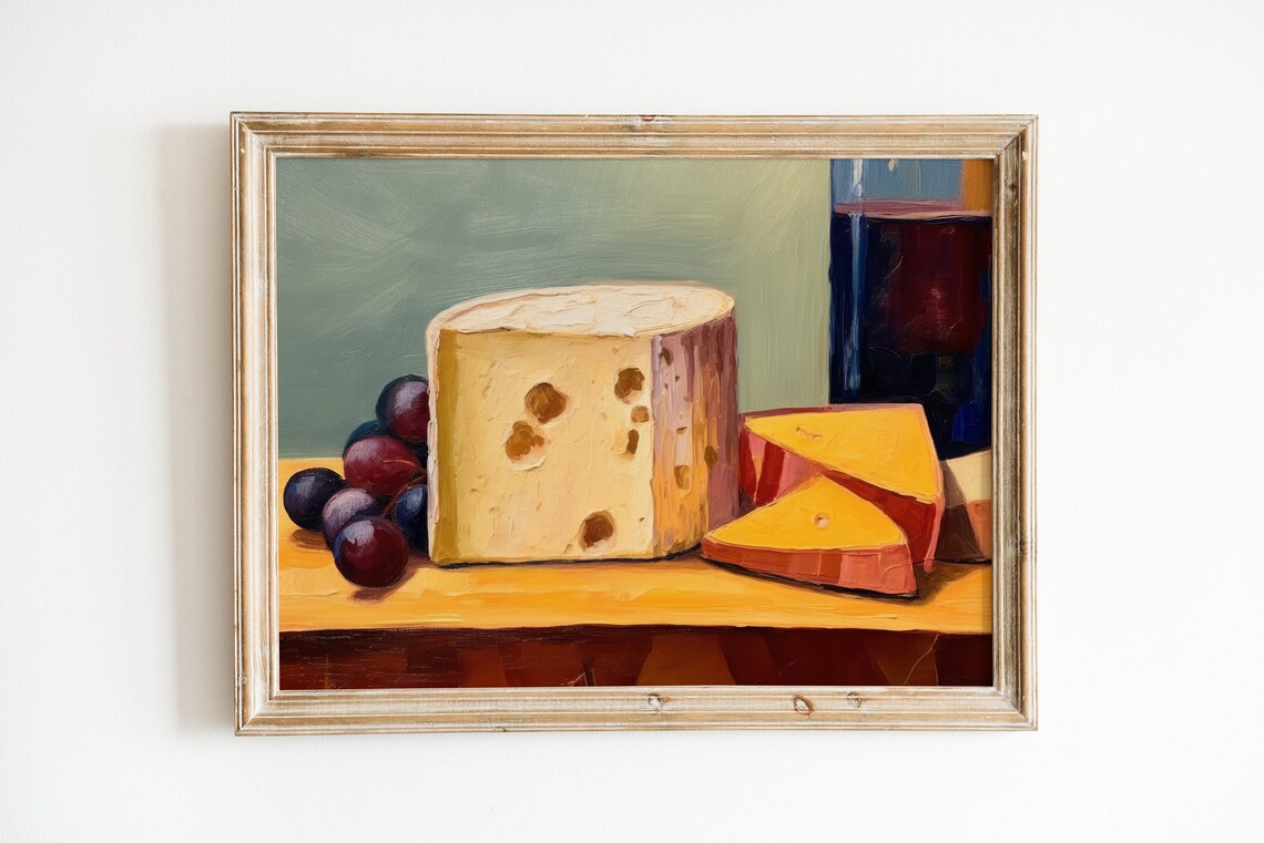 Cheese Print French Farmhouse Kitchen Art Print