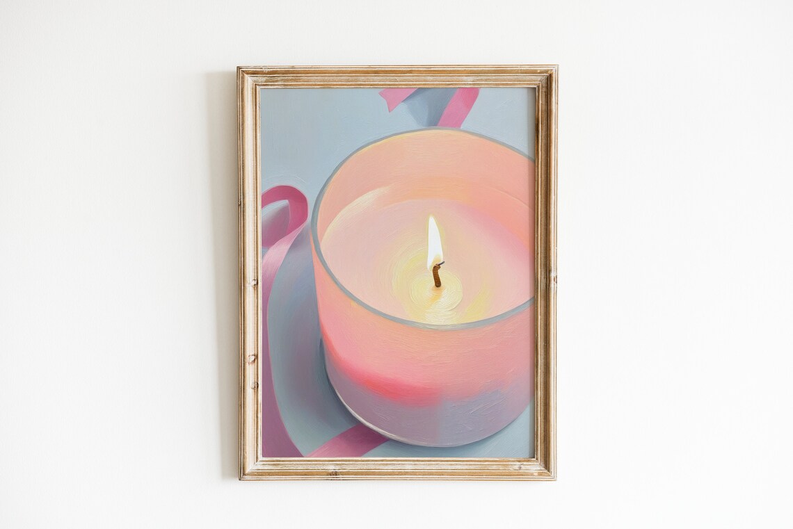 Coquette Girly Wall Art Print, Pink Aesthetic Trendy