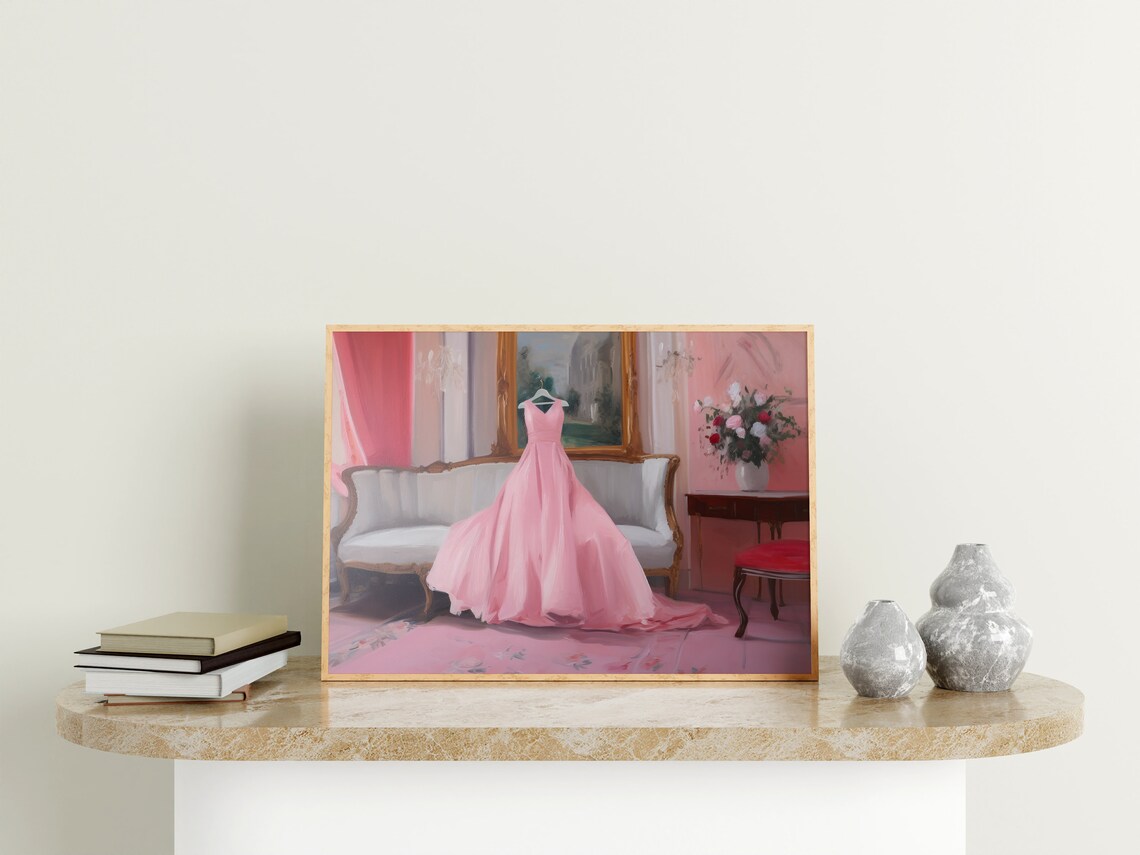 Pink Balletcore Print, Soft Victorian Aesthetic Art Print - Image 2