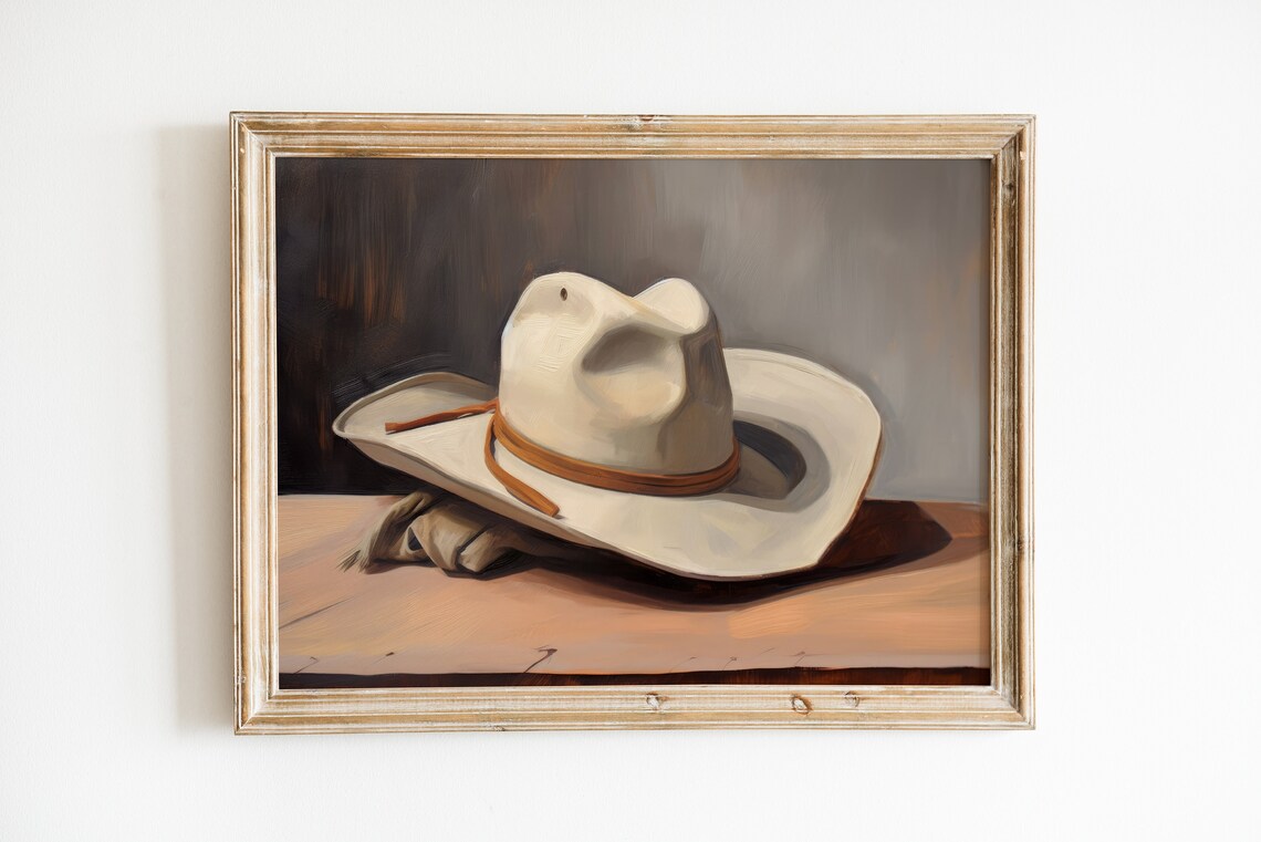 Cowboy Hat Print, Rustic Country Art Print