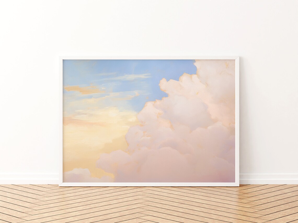 Cloud Print Coquette Room Decor, Art Print - Image 3
