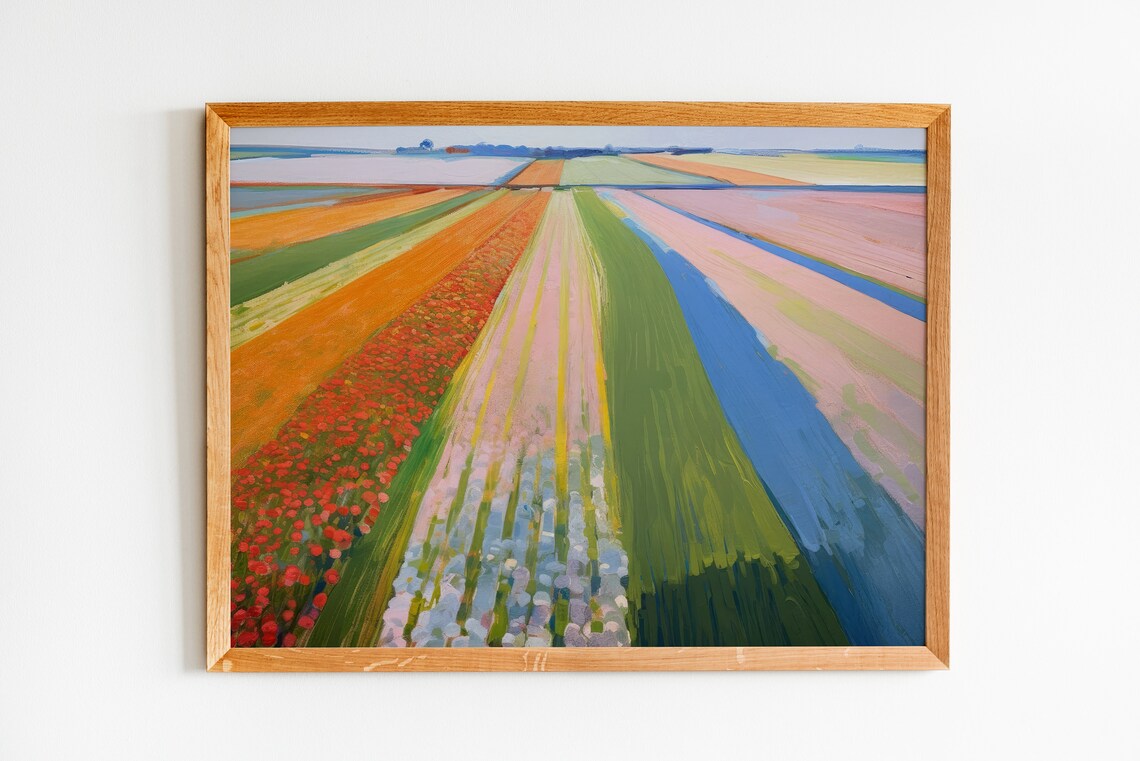 Abstract Countryside Soft Floral Art Print - Image 3