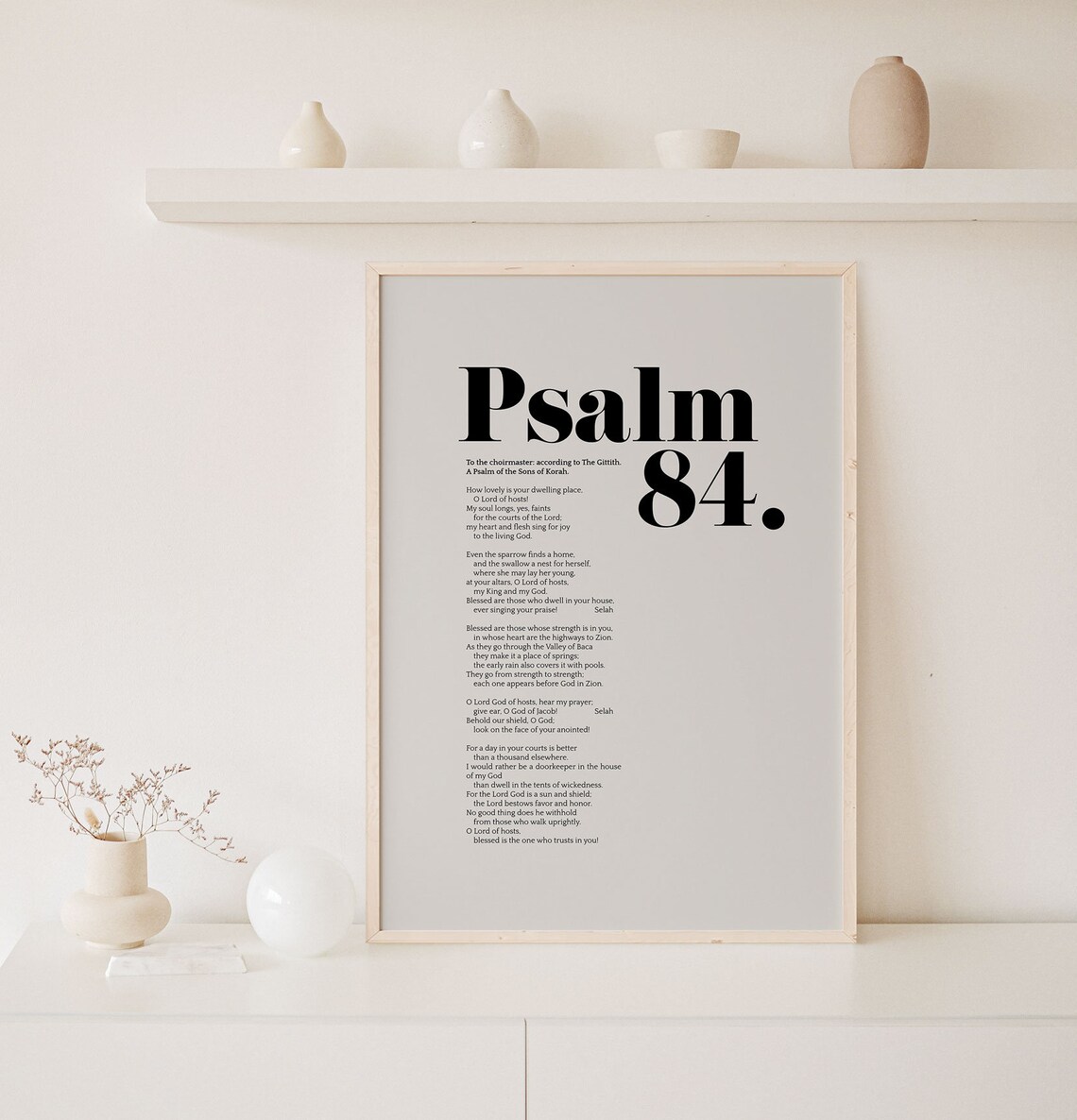 Psalm 84 Bible Verse Minimalist Christian Poster - Image 5