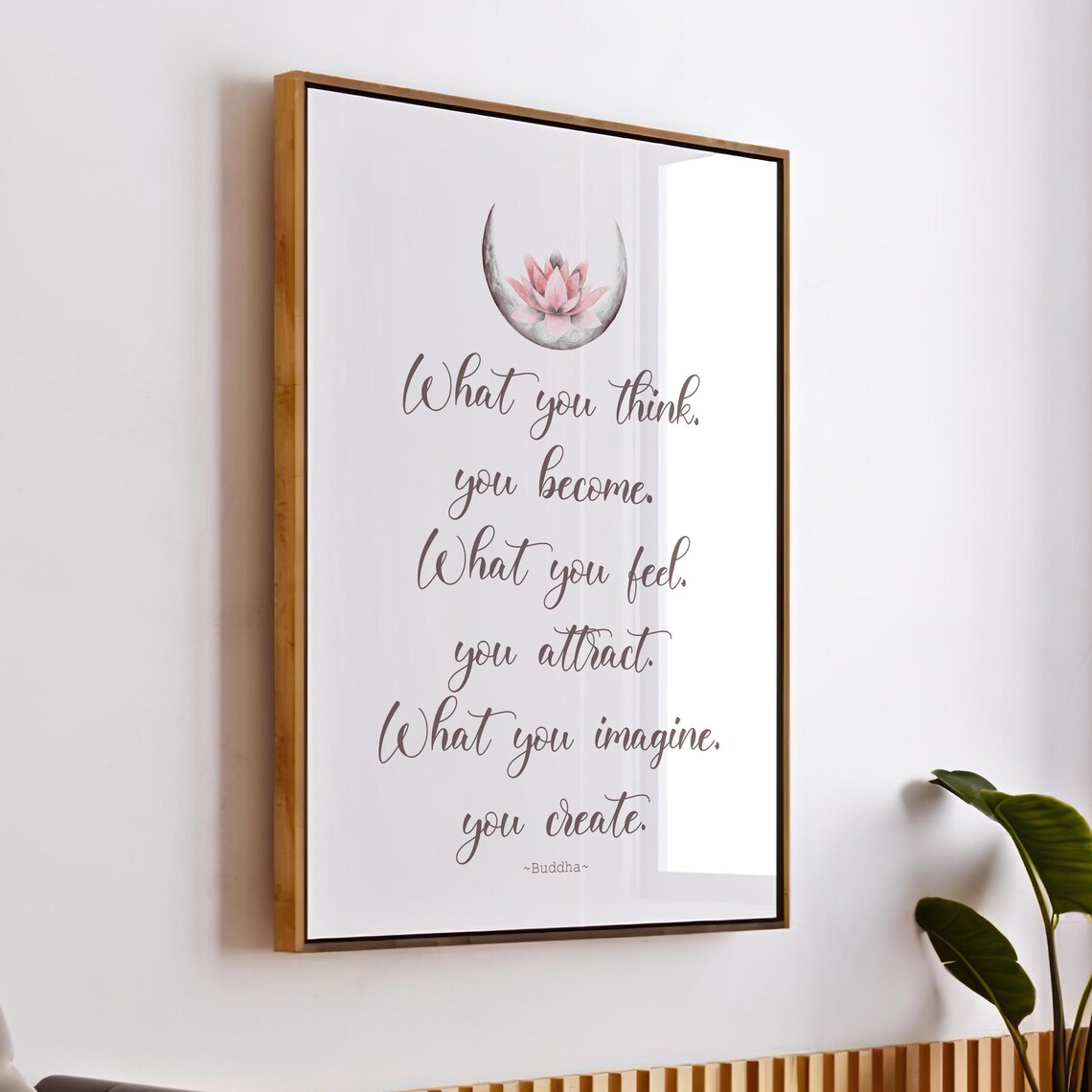 Buddha Quote Wall Art, Law Of Attraction Poster