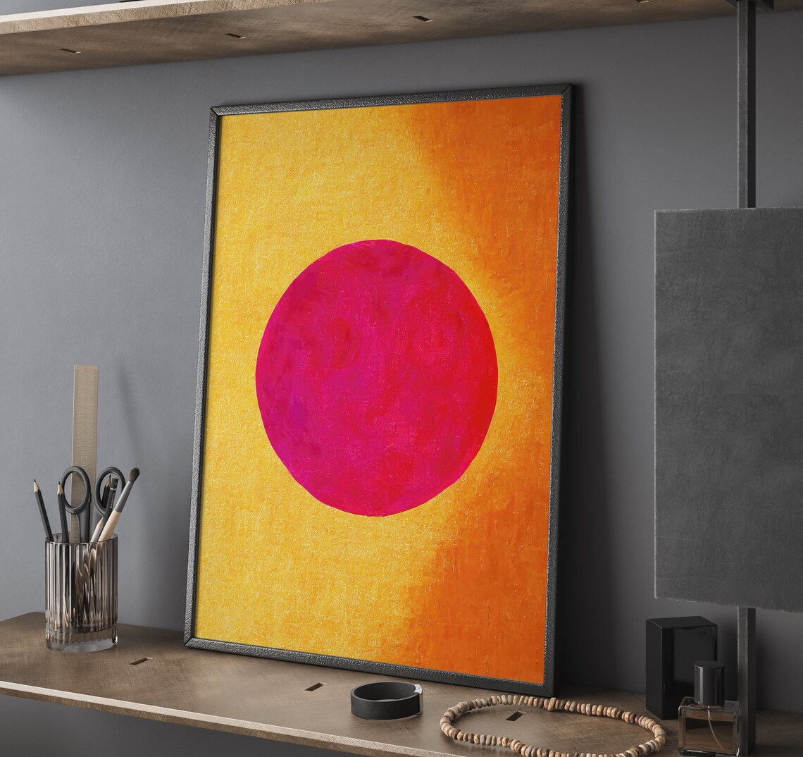 Abstract Circle Design, Modern Art Print