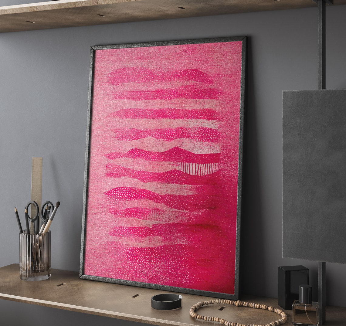 Abstract Landscape Art Print Midcentury Modern Minimalist Poster
