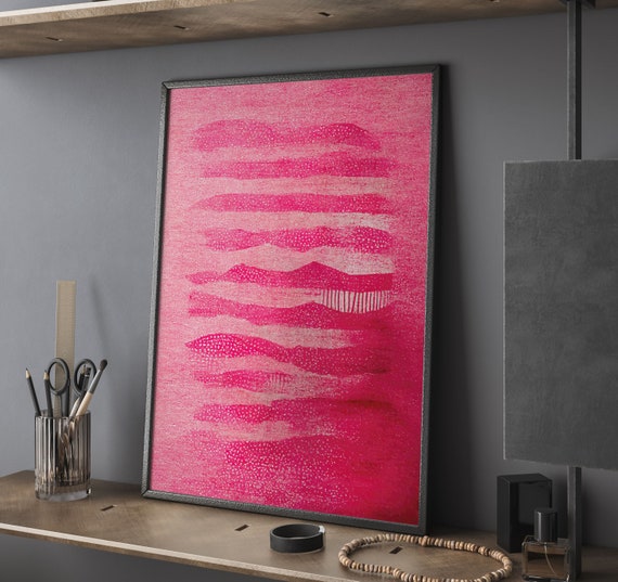 Abstract Landscape Art Print Midcentury Modern Minimalist Poster